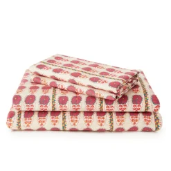 Fuchsia Daisy Suzani Sheet Set