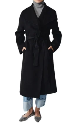 Gabriella Cashmere Coat in Black