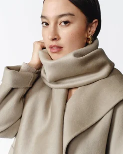 Gabriella Cashmere Coat in Oatmeal