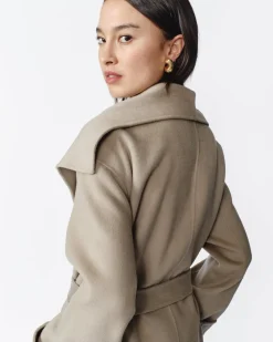Gabriella Cashmere Coat in Oatmeal