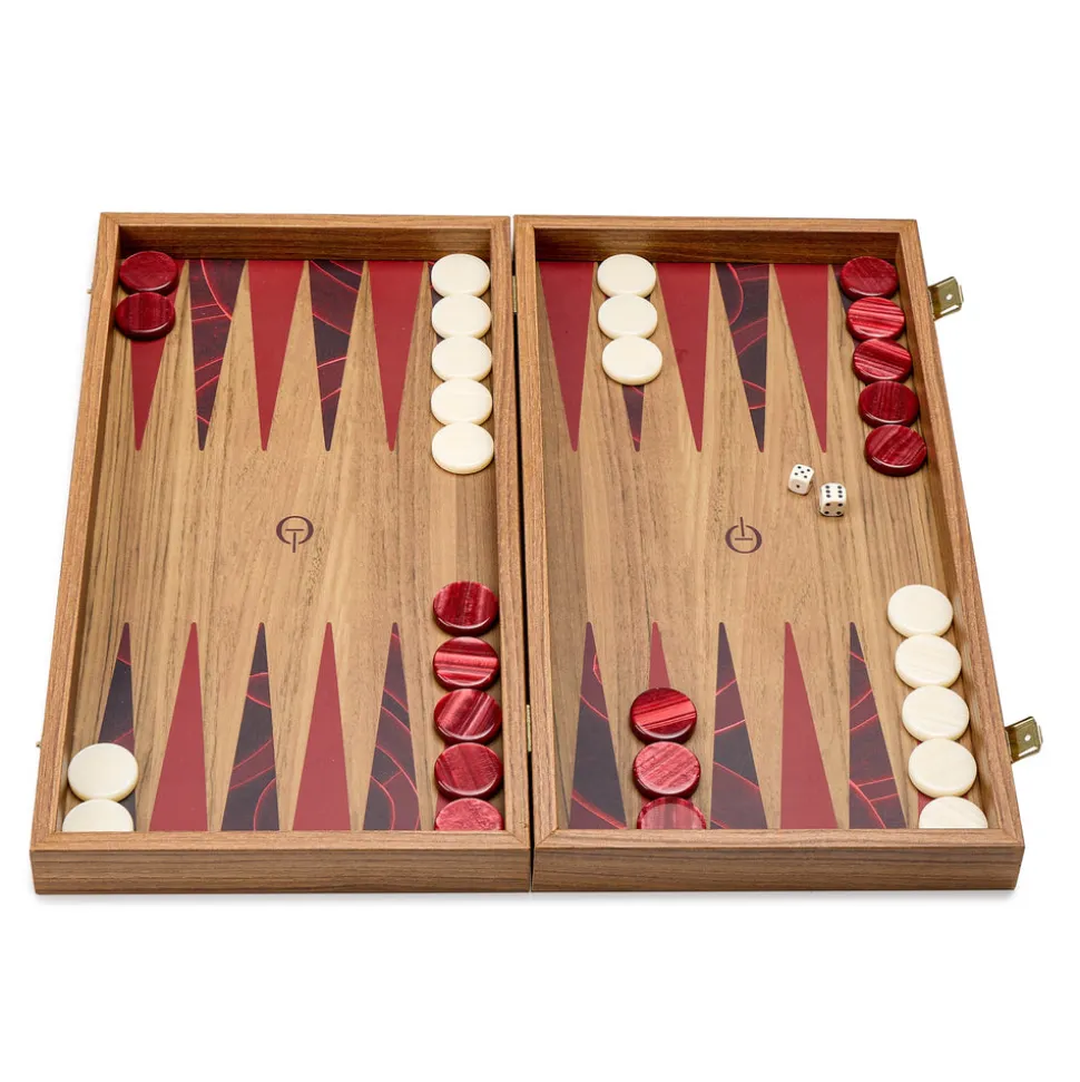 Gaia Burgundy Backgammon