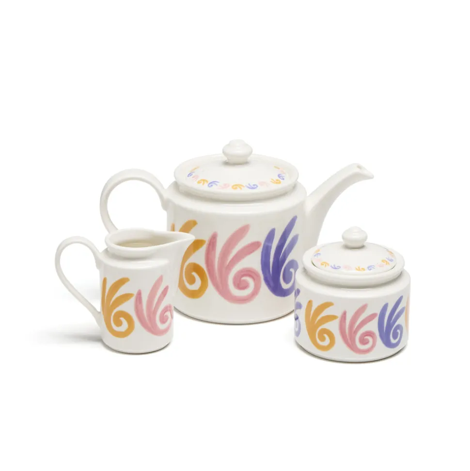 Gaia Purple & Pink Tea Set