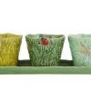 Garden of Flying Insects Vases, Set of 3