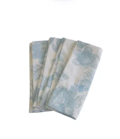 Garden Toile Napkins with Embroidered Bee, Set of 4