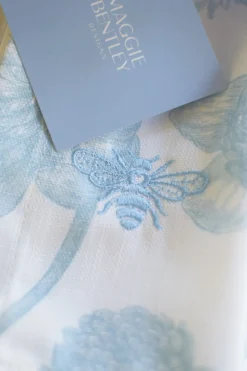 Garden Toile Napkins with Embroidered Bee, Set of 4