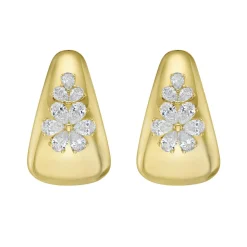 Gardenia Diamond Hoop Earrings