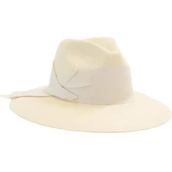 Gardenia Fedora in Bone