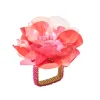 Gardenia Napkin Ring in Salmon, Set of 4
