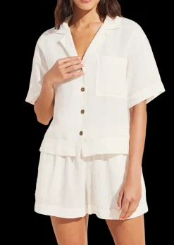 Garment Dyed Linen Short Set