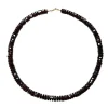 Garnet Heishi Necklace With Spacers
