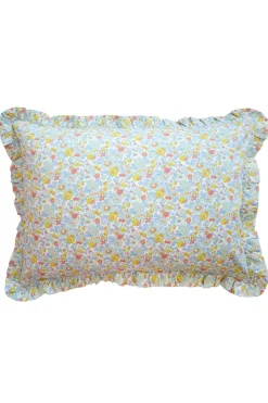 Gathered Edge Pillowcase Made With Liberty Fabric in Betsy Sage