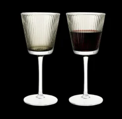 GC Nouveau Wine Glass in Smoke, Set of 2