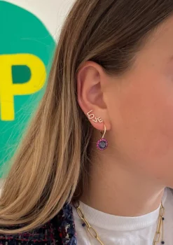 Gem Two Tone Earrings