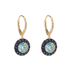 Gem Two Tone Earrings