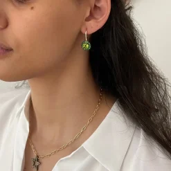 Gem Two Tone Earrings