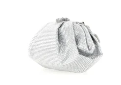 Gemma Gathered Clutch In Silver