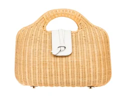 Gen Top Handle in White & Natural