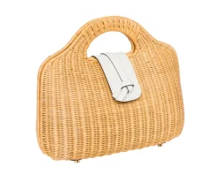 Gen Top Handle in White & Natural