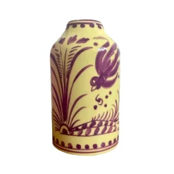 Genie In A Bottle Deco Vase In Pistachio & Violet Swallow Design