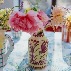 Genie In A Bottle Deco Vase In Pistachio & Violet Swallow Design