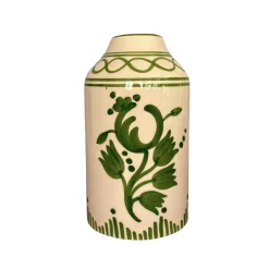 Genie in a Bottle Deco Vase & Bottle in Nude & Forest Green