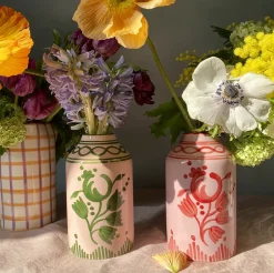 Genie in a Bottle Deco Vase & Bottle in Nude & Forest Green