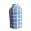 Genie in a Bottle Deco Vase & Bottle in Atlantic Blue Gingham