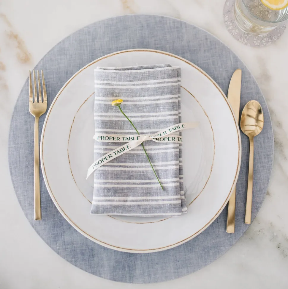 George Gray Stripe Napkin Set