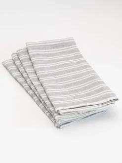 George Gray Stripe Napkin Set