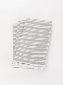 George Gray Stripe Napkin Set