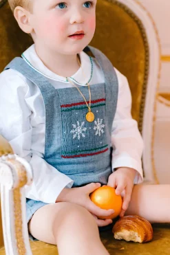 George Grey Flannel Boy Dungaree & Shirt