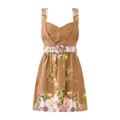 Georgie Dress in Caramel Victorian Floral