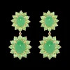 Georgie Drop Earrings in Green