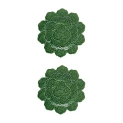 Geranium Charger Plate Green, Set of 2
