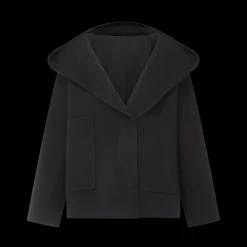 Gia Cashmere Coat in Black