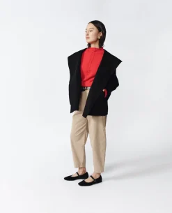 Gia Cashmere Coat in Black