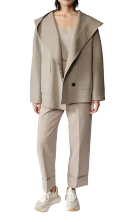 Gia Cashmere Coat in Oatmeal