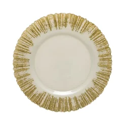 Gianna Collection Charger Plates in Gold, Set of 6