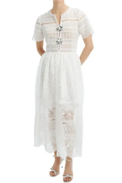 Gianni Midi Dress in White