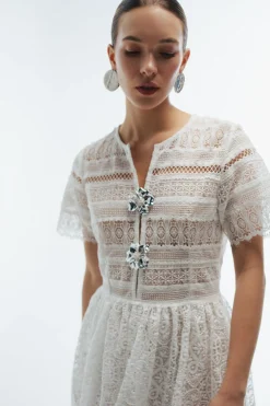 Gianni Midi Dress in White