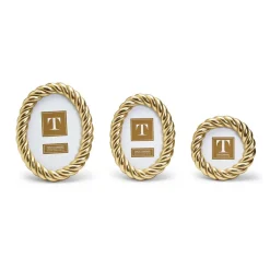 Gilded Rope Gold Finish Photo Frame, Set of 3