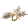 Gilded Spray Napkin Ring in Gold & Silver, Set of 4
