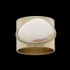 Gilt Edge Shell Napkin Rings, Mother of Pearl, Set of Two