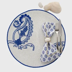 Gilt Edge Shell Napkin Rings, Mother of Pearl, Set of Two