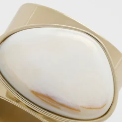 Gilt Edge Shell Napkin Rings, Mother of Pearl, Set of Two