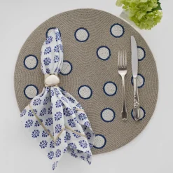 Gilt Edge Shell Napkin Rings, Mother of Pearl, Set of Two