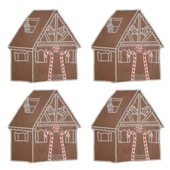 Gingerbread House Cocktail Napkins, Set of 4