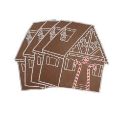 Gingerbread House Cocktail Napkins, Set of 4