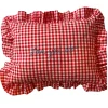 Gingham Love You So Rectangle Ruffle Pillow