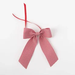 Gingham Napkin Bow in Red Gingham
